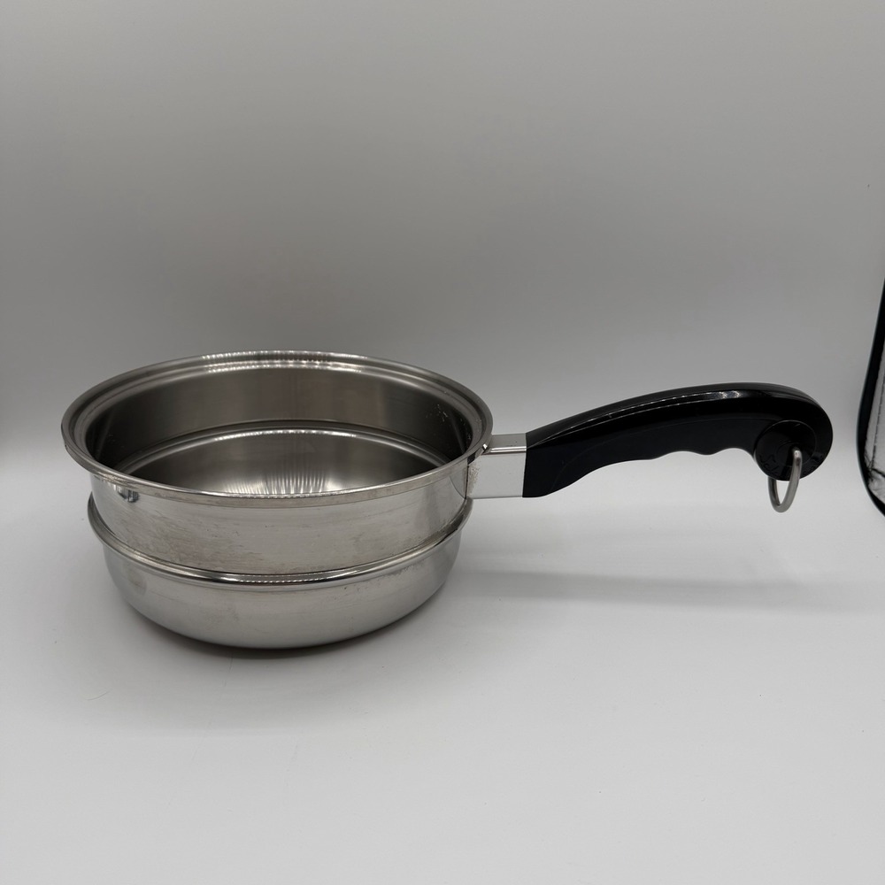 Vtg Saladmaster 8 Double Boiler Steamer Insert Strainer Colander Stainless Steel